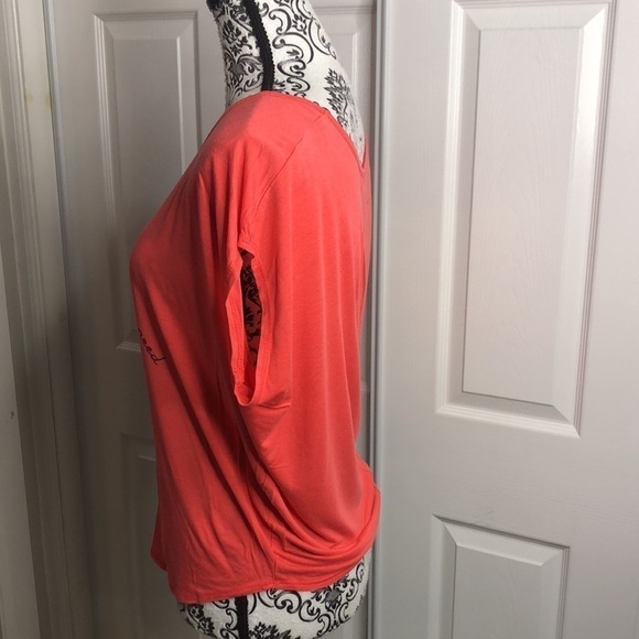 Rachel Rachel Roy Blouse Peach Pink Orange XS Love Is All You Need - Picture 3 of 6